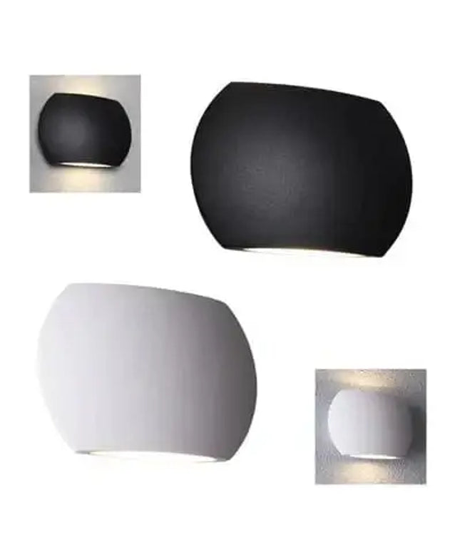 REMO 10W LED Curved Up/Down Wall Light-Exterior Wall Light-Qzao