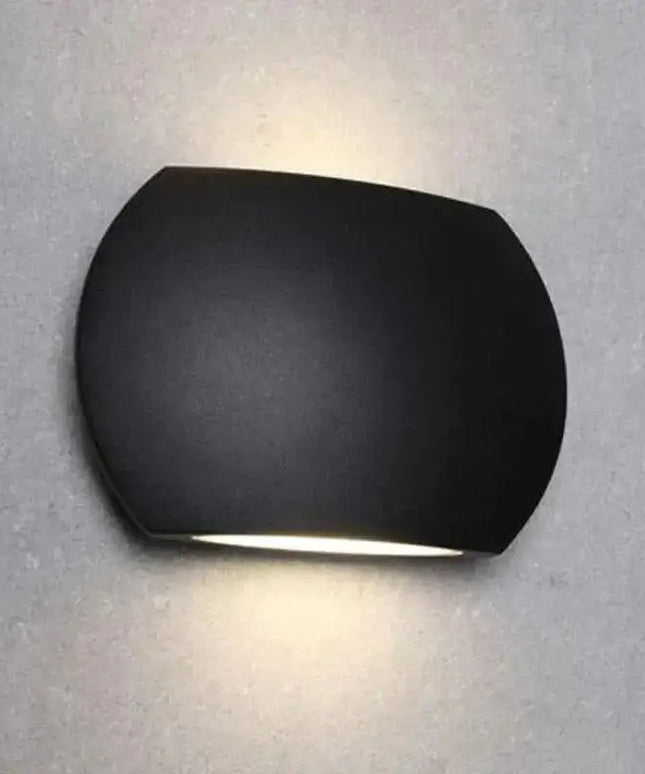 REMO 10W LED Curved Up/Down Wall Light-Exterior Wall Light-Qzao