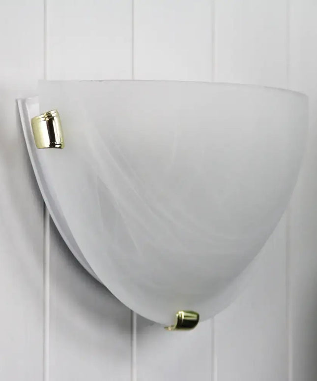 Remo Alabaster glass 1 Light Wall Light 300mm Gold-Wall Sconce-Oriel Lighting