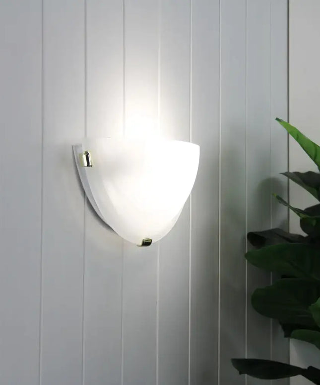 Remo Alabaster glass 1 Light Wall Light 300mm Gold-Wall Sconce-Oriel Lighting