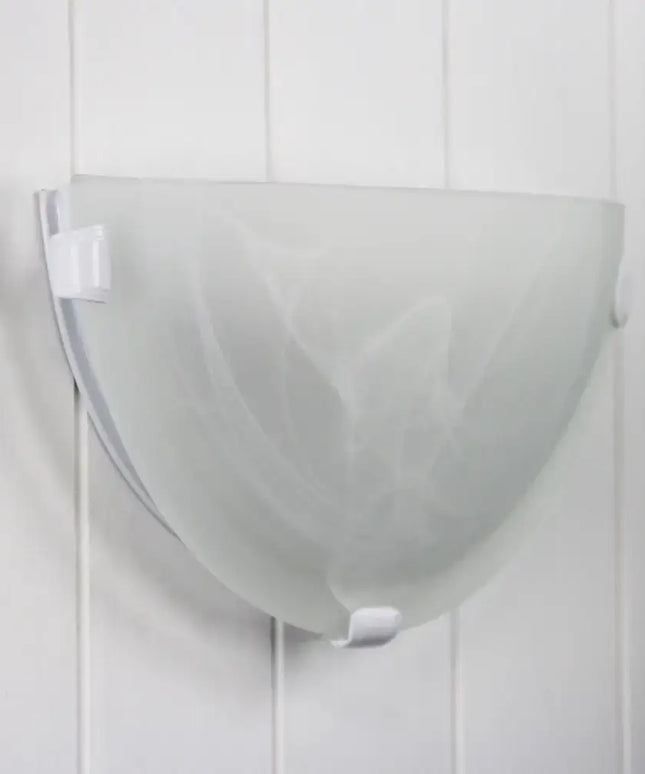 Remo Alabaster glass 1 Light Wall Light 300mm White-Wall Sconce-Oriel Lighting
