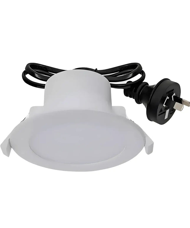 LED downlight beam spread showing warm, cool, and daylight colour options