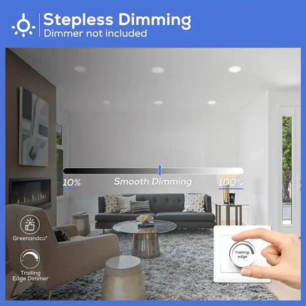 12W Tri-Colour Dimmable LED Downlight | 90mm Cut Out | Reno Optix