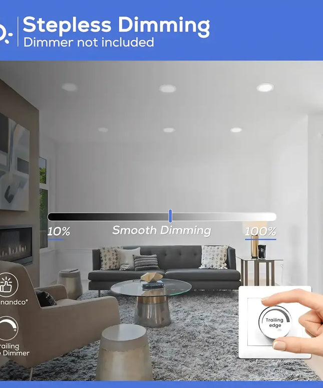 12W Tri-Colour Dimmable LED Downlight | 90mm Cut Out | Reno Optix