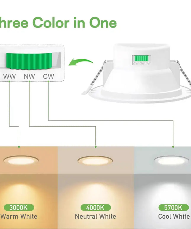 13W Tri-Colour Dimmable LED Downlight | 90mm Cut Out | Reno Powerlux