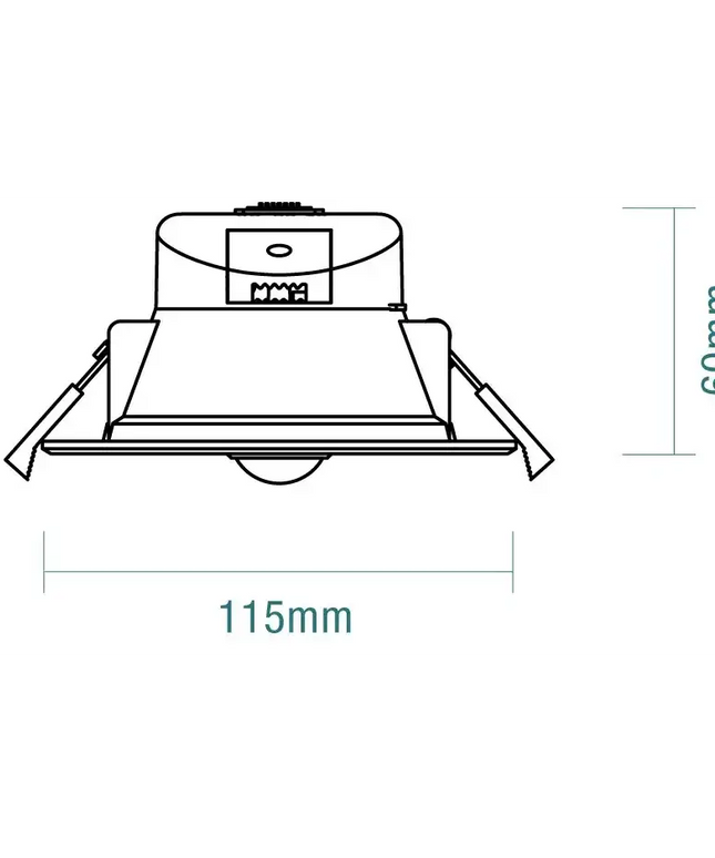 Martec Zone 9W Tricolour LED Downlight With PIR Motion Sensor-LED Downlight-Martec