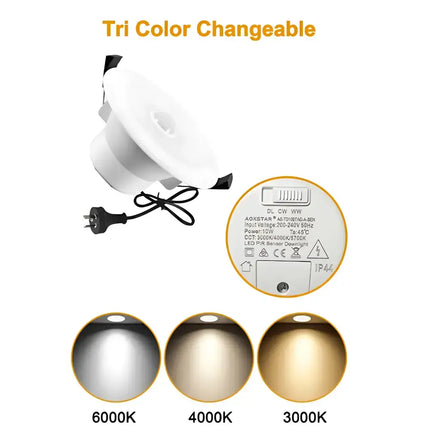 Reno Sensor 10W Tri-Colour LED Downlight - 90mm Cut Out - Home & Garden > Lighting > Ceiling Lights