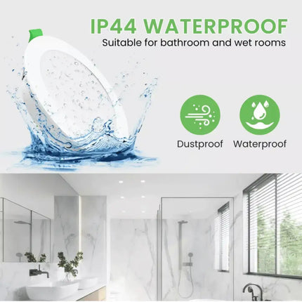 12W Tri - Colour Dimmable LED Downlight | 90mm Cut Out | Reno Sleek Trade Pack - Home & Garden > Lighting > Ceiling Lights - Alusso