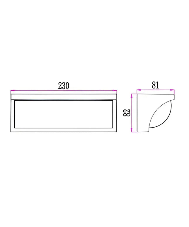 REPISA Exterior LED Surface Mounted Curved Wedge Wall Light Dark Grey 13W 3000K IP65 - REPISA01-Exterior Wall Lights-CLA Lighting