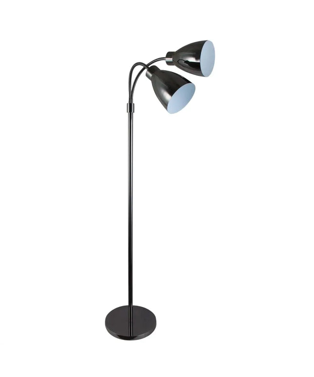 Retro 2 Light Floor Lamp Gunmetal - OL91206GM-Floor Lamps-Oriel Lighting