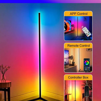 RGB LED Floor Lamp Smart Modern Stand Light - Home & Garden > Lighting