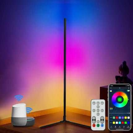 RGB LED Floor Lamp Smart Modern Stand Light - Home & Garden > Lighting