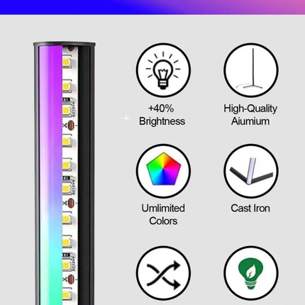 RGB LED Floor Lamp Smart Modern Stand Light - Home & Garden > Lighting