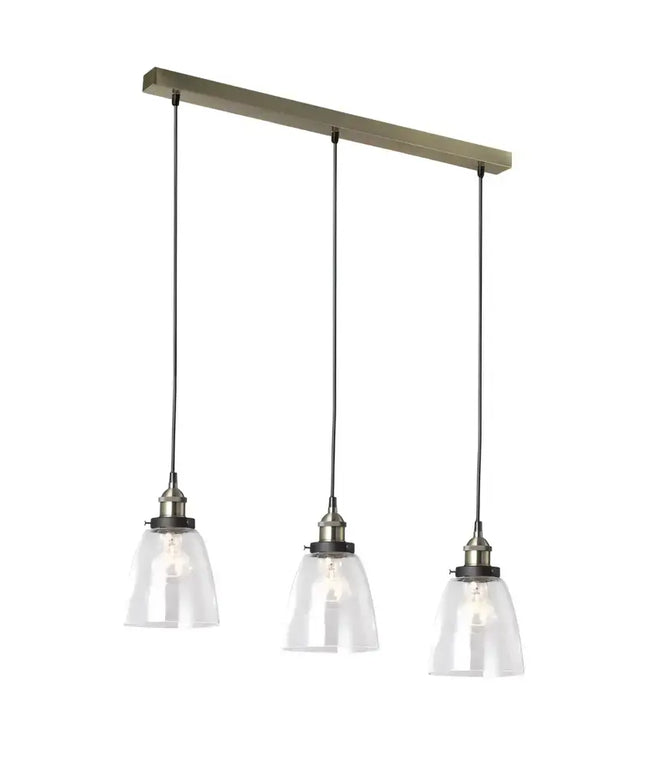 Rosa 3 Light Pendant Antique Brass - LL002PL106-Island Pendant Lights-Lexi Lighting