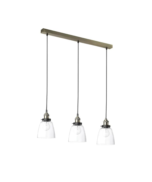 Rosa 3 Light Pendant Antique Brass - LL002PL106-Island Pendant Lights-Lexi Lighting