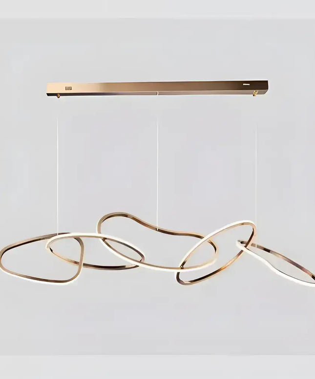 Rose Gold LED Pendant Light Adjustable Modern Ring Chandelier 120cm - Home & Garden > Lighting > Ceiling Lights