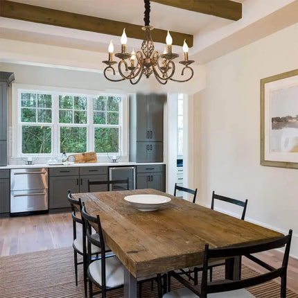 Rustic Chandeliers,6 -Light French Country - Home & Garden > Lighting