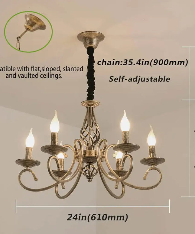 Rustic Chandeliers,6 -Light French Country - Home & Garden > Lighting