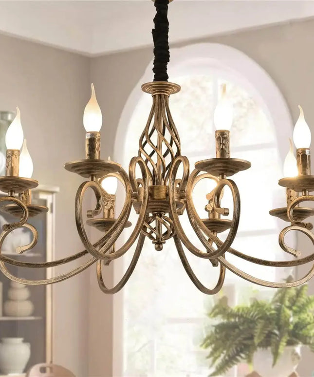 Rustic Chandeliers 8-Light French Country,Vintage Iron - Home & Garden > Lighting