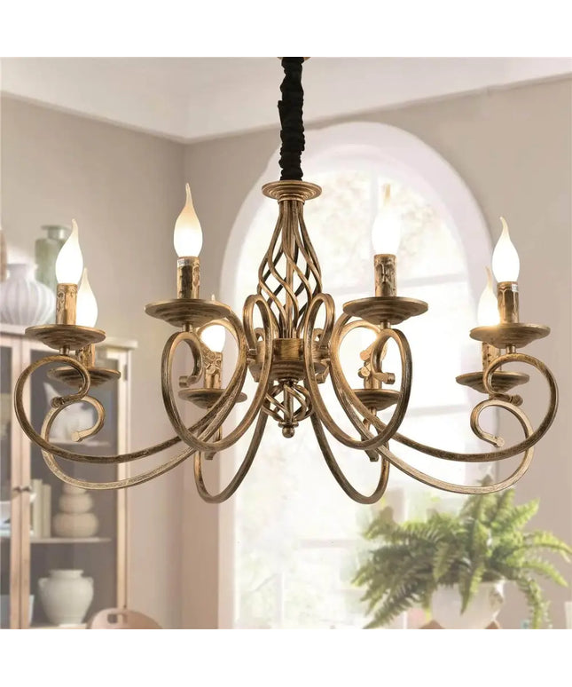 Rustic Chandeliers 8-Light French Country,Vintage Iron - Home & Garden > Lighting