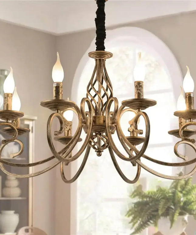 Rustic Chandeliers 8-Light French Country,Vintage Iron - Home & Garden > Lighting