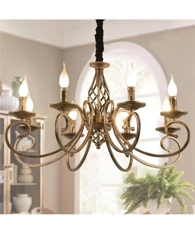 Rustic Chandeliers 8-Light French Country,Vintage Iron - Home & Garden > Lighting