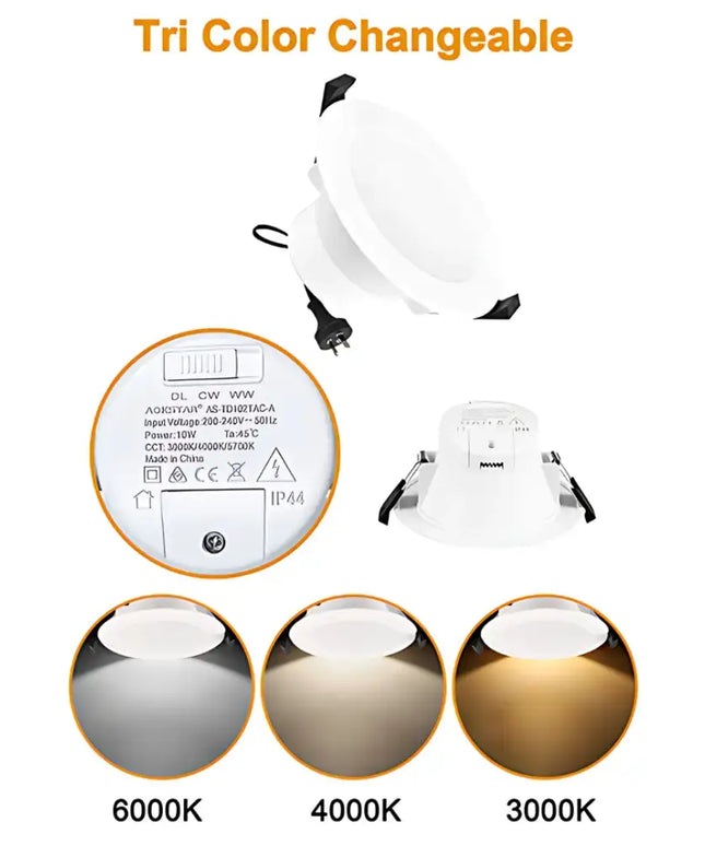 SAMSUNG SUPERSTAR 10W Tri-Colour Dimmable LED Downlight 90mm