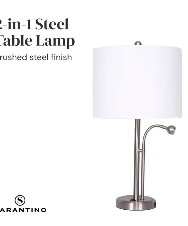 Sarantino 2-in-1 Table Lamp with LED Reading Light-Home & Garden > Lighting-Koala Lamps and Lighting