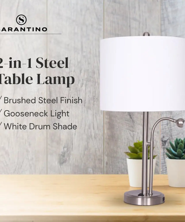Sarantino 2-in-1 Table Lamp with LED Reading Light-Home & Garden > Lighting-Koala Lamps and Lighting