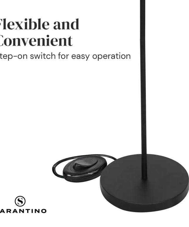 Sarantino 3-Light Black Metal Floor Lamp-Home & Garden > Lighting-Koala Lamps and Lighting