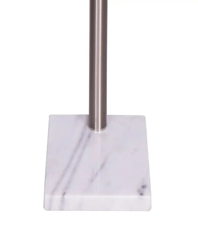 Sarantino 3-Light Metal Arc Floor Lamp - Nickel & Marble Finish-Home & Garden > Lighting-Koala Lamps and Lighting