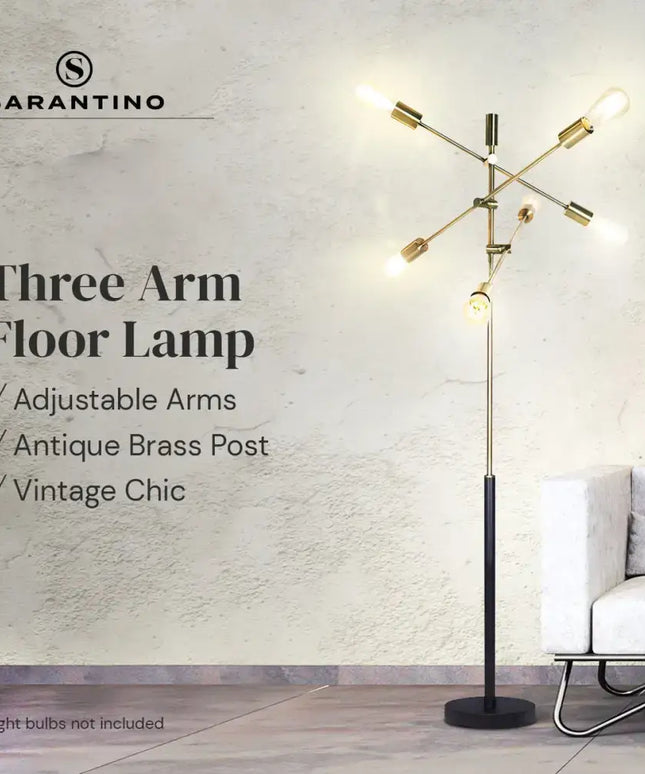 Sarantino 6-Light Metal Sputnik Floor Lamp-Home & Garden > Lighting-Koala Lamps and Lighting