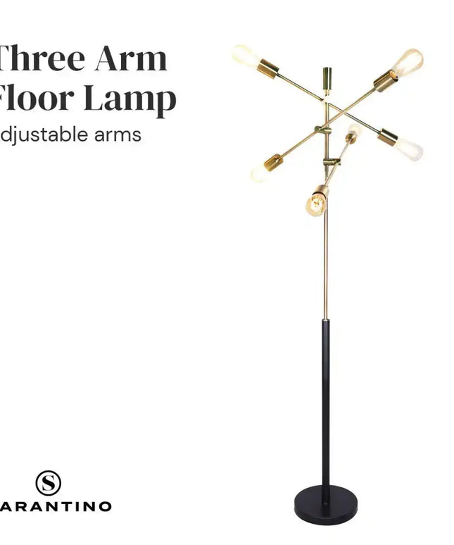 Sarantino 6-Light Metal Sputnik Floor Lamp-Home & Garden > Lighting-Koala Lamps and Lighting