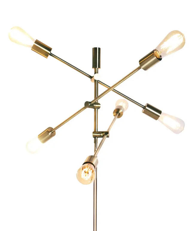 Sarantino 6-Light Metal Sputnik Floor Lamp-Home & Garden > Lighting-Koala Lamps and Lighting