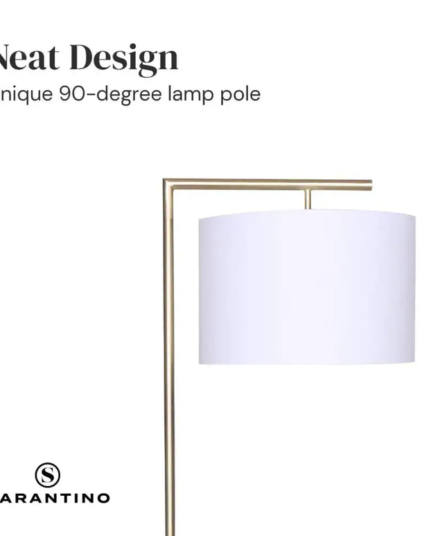 Sarantino 90-Degree Modern Arc Floor Lamp-Home & Garden > Lighting-Koala Lamps and Lighting