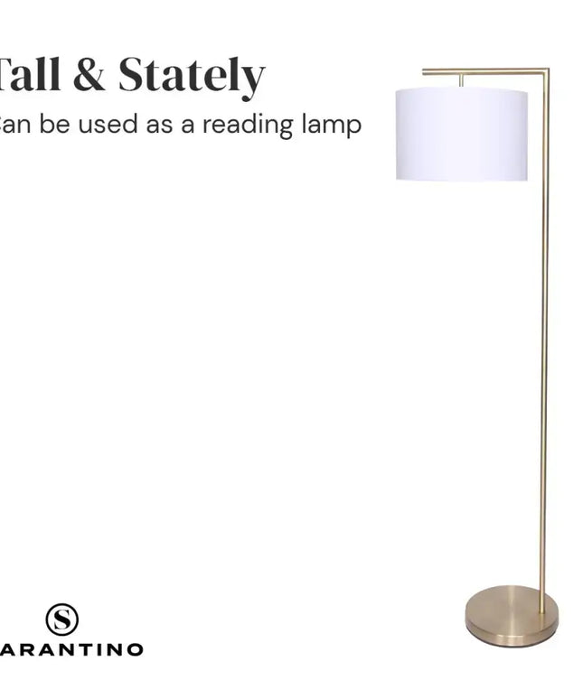 Sarantino 90-Degree Modern Arc Floor Lamp-Home & Garden > Lighting-Koala Lamps and Lighting