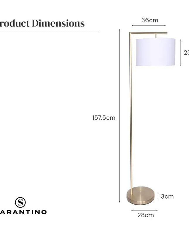Sarantino 90-Degree Modern Arc Floor Lamp-Home & Garden > Lighting-Koala Lamps and Lighting