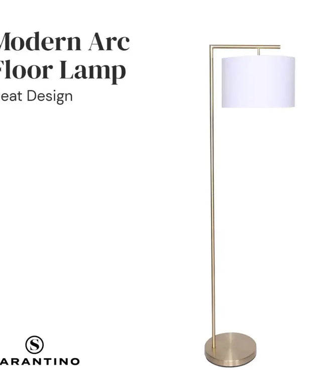 Sarantino 90-Degree Modern Arc Floor Lamp-Home & Garden > Lighting-Koala Lamps and Lighting