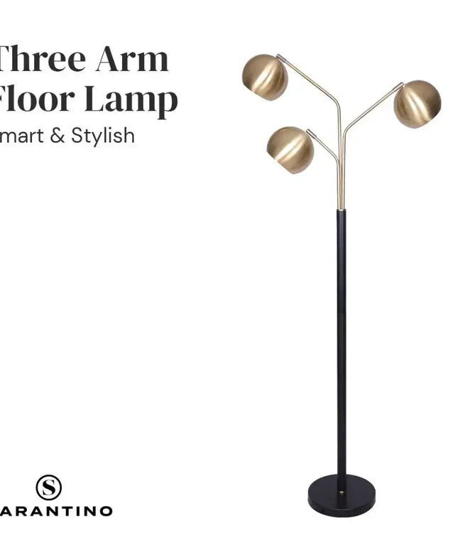 Sarantino Adjustable 3-Arm Arc Lamp-Home & Garden > Lighting-Koala Lamps and Lighting