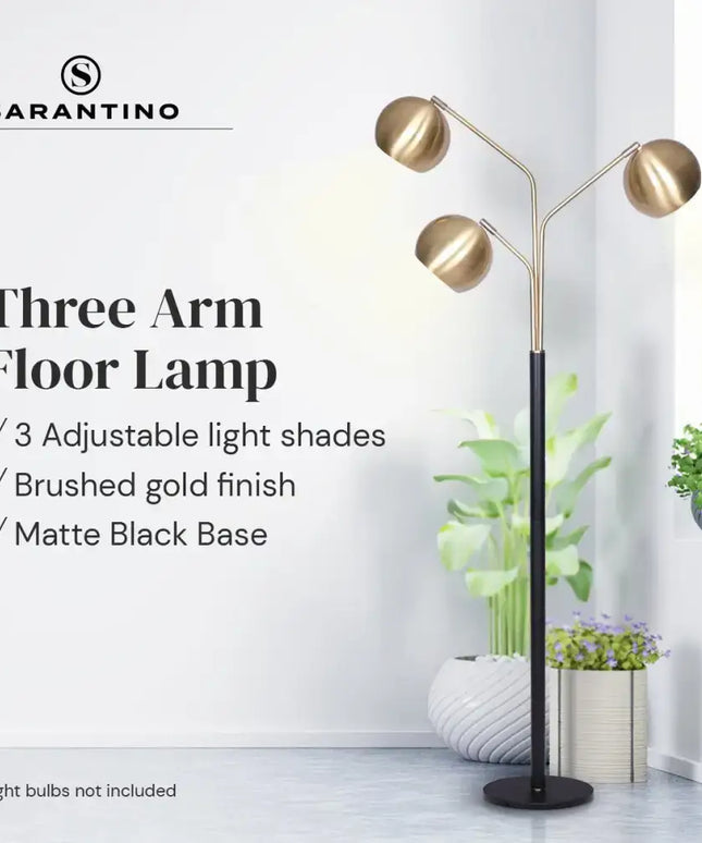 Sarantino Adjustable 3-Arm Arc Lamp-Home & Garden > Lighting-Koala Lamps and Lighting