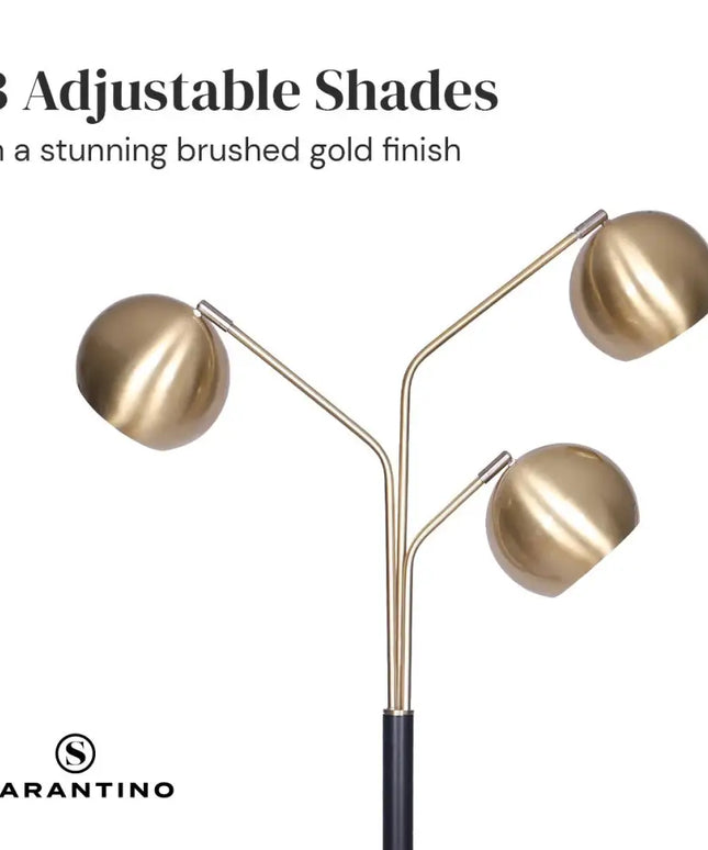 Sarantino Adjustable 3-Arm Arc Lamp-Home & Garden > Lighting-Koala Lamps and Lighting