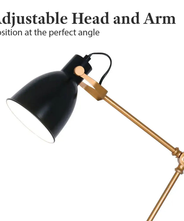 Sarantino Adjustable Metal Table Lamp In Black And Gold-Home & Garden > Lighting-Koala Lamps and Lighting