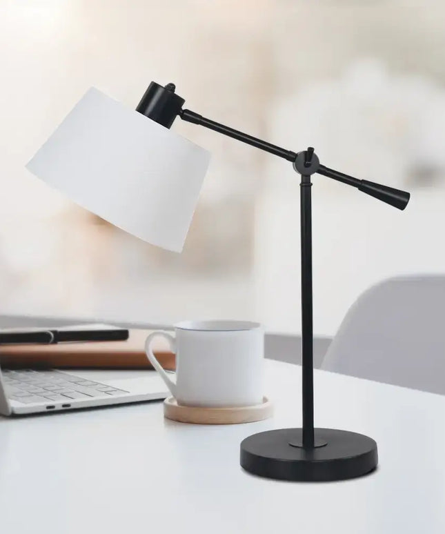 Sarantino Adjustable Metal Table Lamp In Black-Home & Garden > Lighting-Koala Lamps and Lighting
