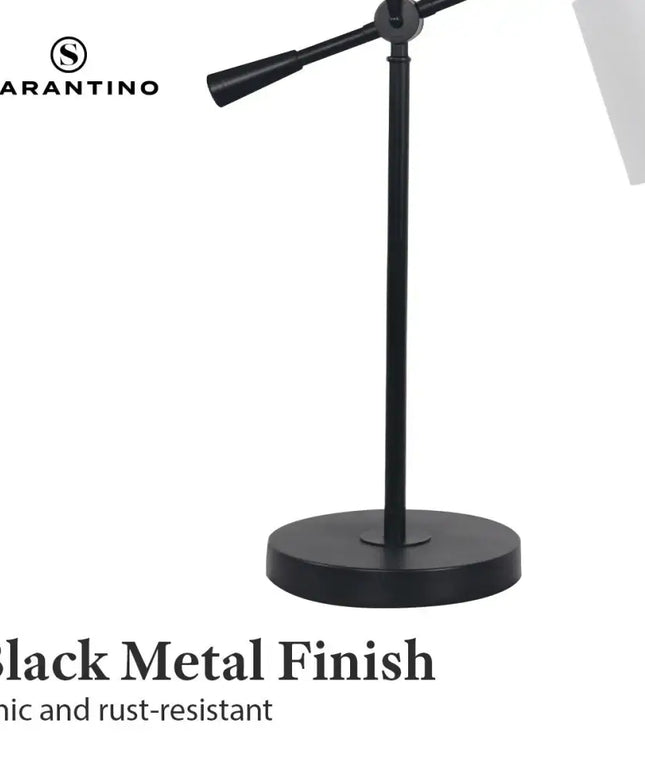 Sarantino Adjustable Metal Table Lamp In Black-Home & Garden > Lighting-Koala Lamps and Lighting