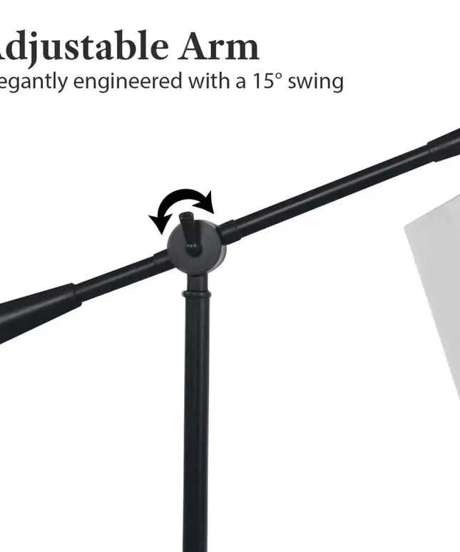 Sarantino Adjustable Metal Table Lamp In Black-Home & Garden > Lighting-Koala Lamps and Lighting
