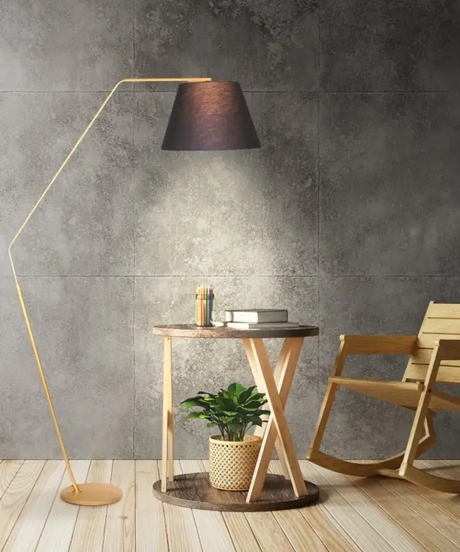 Sarantino Arc Floor Lamp with Empire Shade-Home & Garden > Lighting-Koala Lamps and Lighting