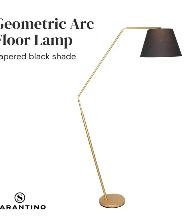 Sarantino Arc Floor Lamp with Empire Shade-Home & Garden > Lighting-Koala Lamps and Lighting