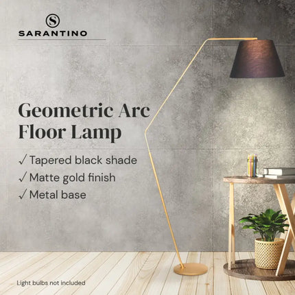 Sarantino Arc Floor Lamp with Empire Shade-Home & Garden > Lighting-Koala Lamps and Lighting