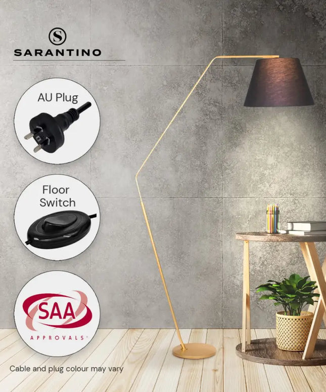 Sarantino Arc Floor Lamp with Empire Shade-Home & Garden > Lighting-Koala Lamps and Lighting