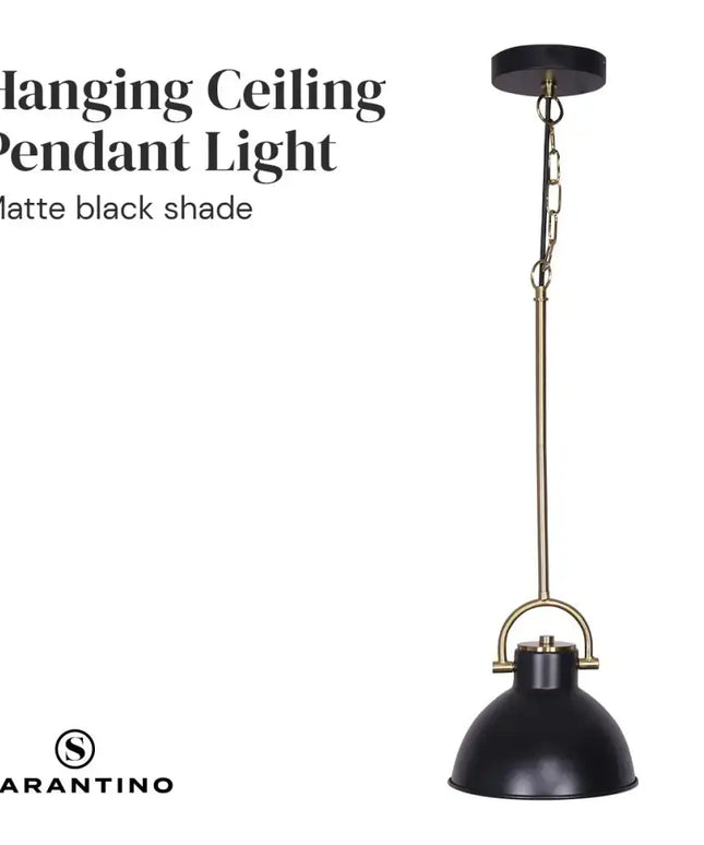 Sarantino Black and Gold Pendant Light-Home & Garden > Lighting-Koala Lamps and Lighting
